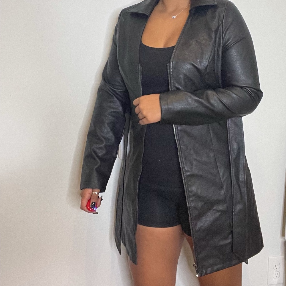 leather black jacket